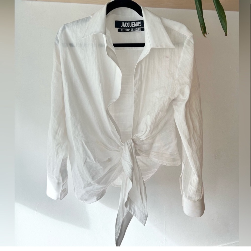 Jacquemus Asymmetric Draped Knotted Shirt